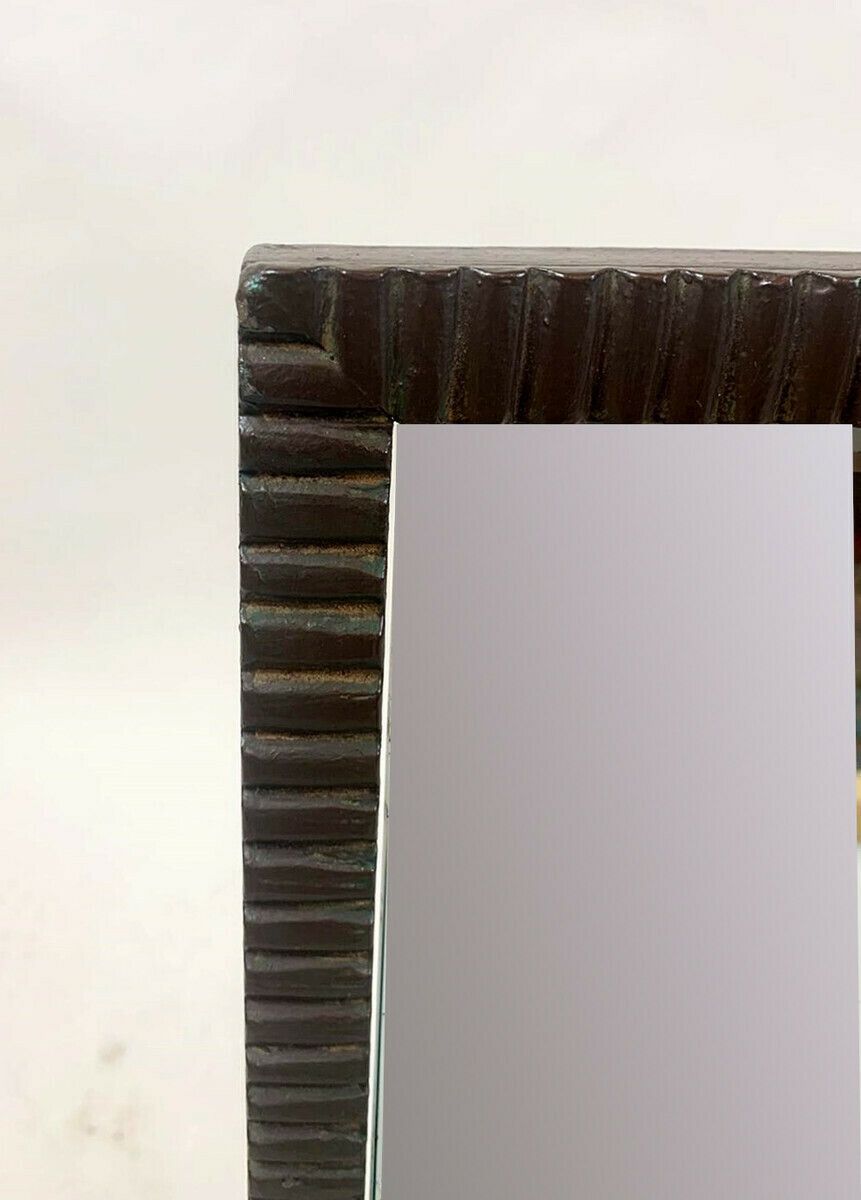 Hammered Wrought Iron Mirror   Art Deco Period Circa 1930 photo for sale