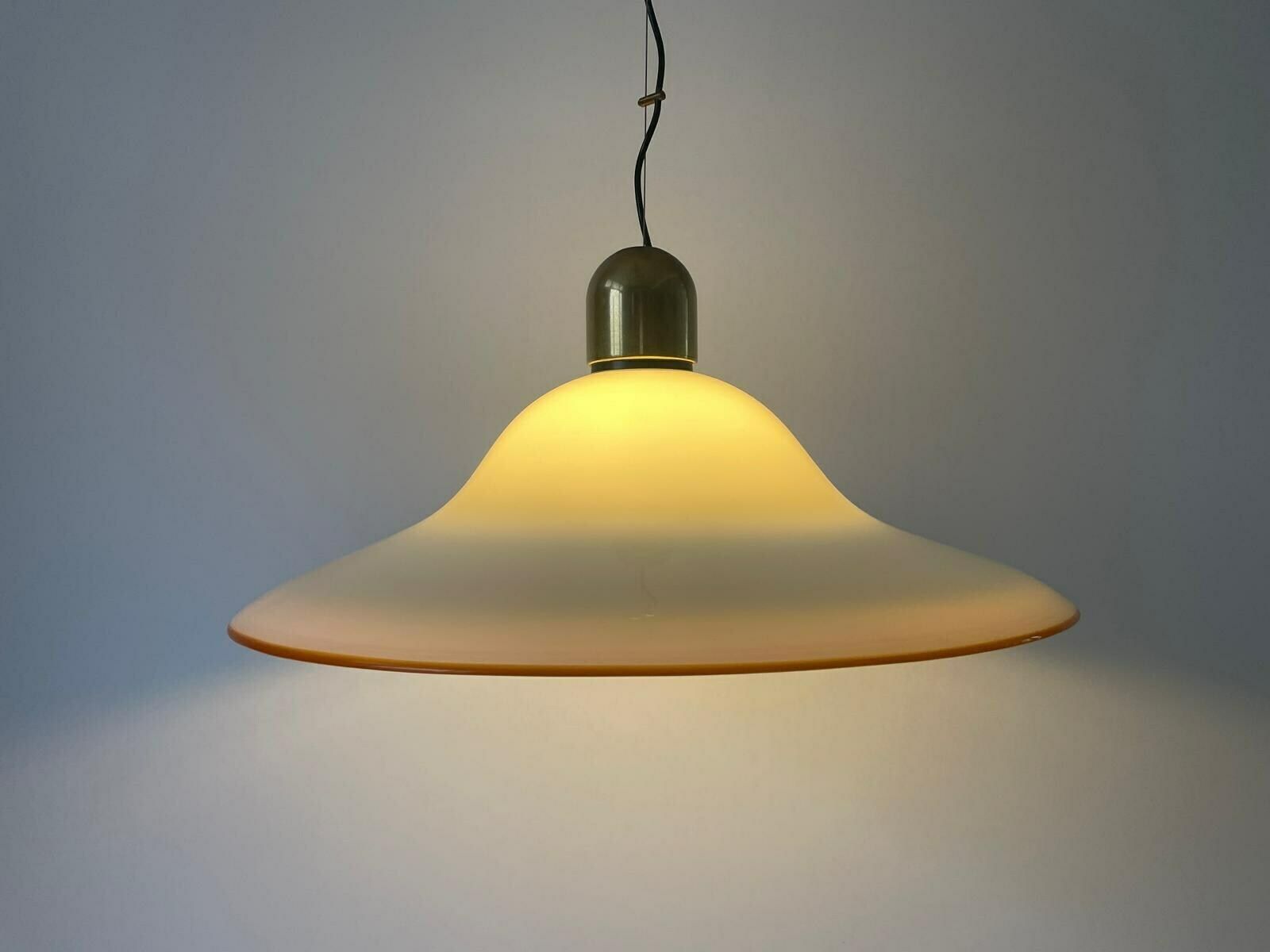 Murano Glass Suspension Pendant Lamp, 1960s, Italy photo for sale