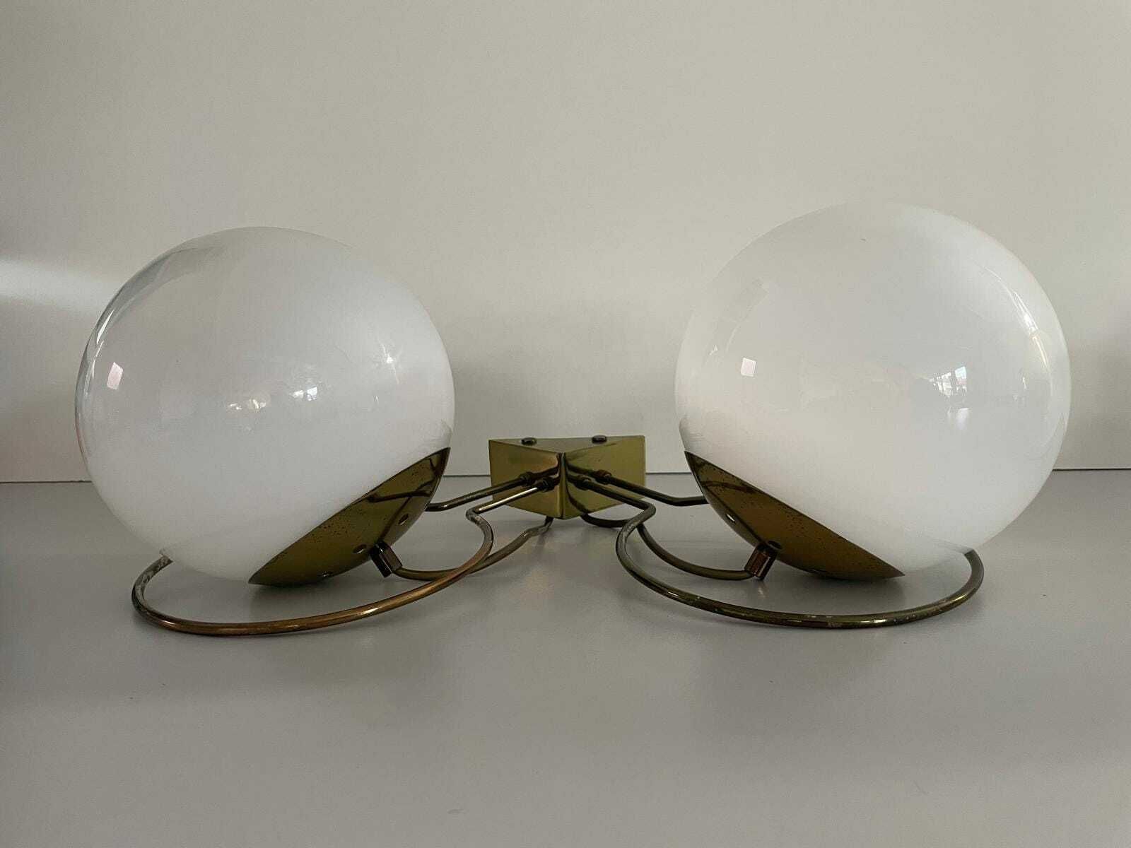 Glass Ball Pair Of Sconces By Candle, 1960s, Italy photo 3017.0
