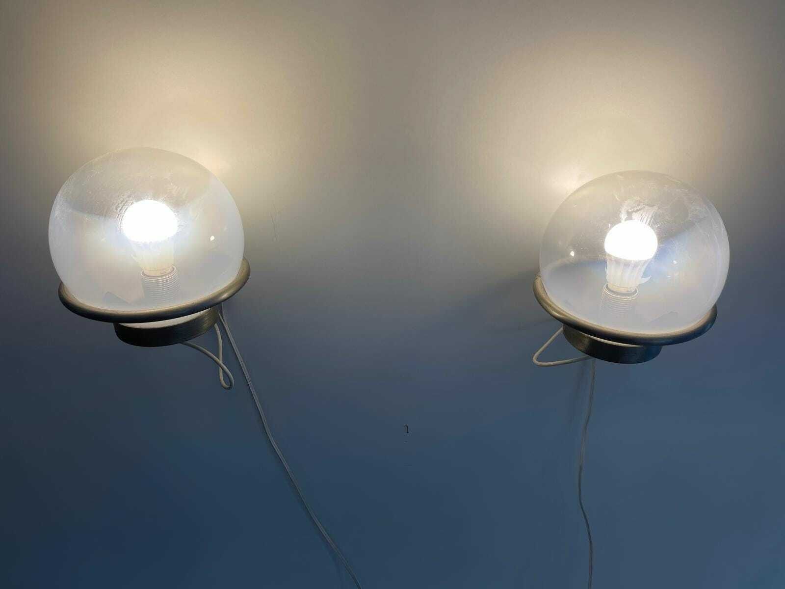 Glass Ball Pair Of Sconces By Candle, 1960s, Italy photo furniture