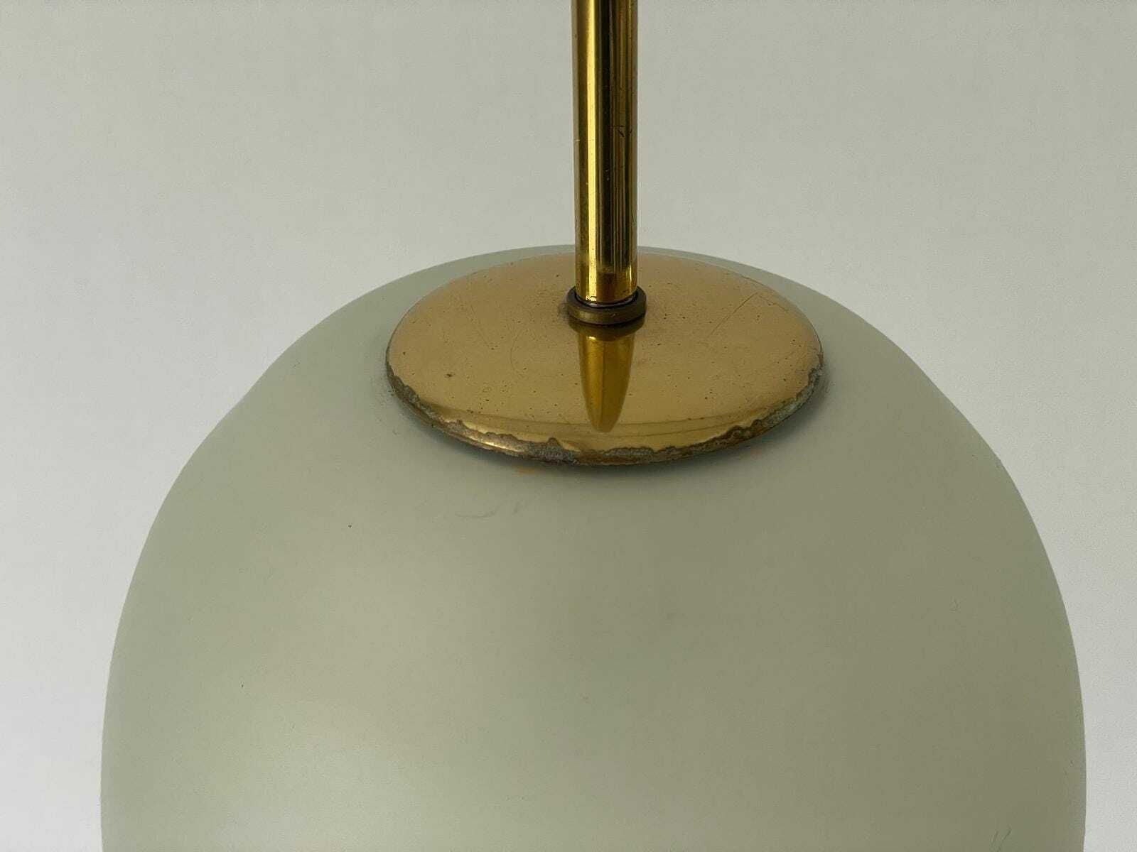 Small Elegant Glass Pendant Lamp By Doria With Gold Details, 1960s, Germany photo vintage