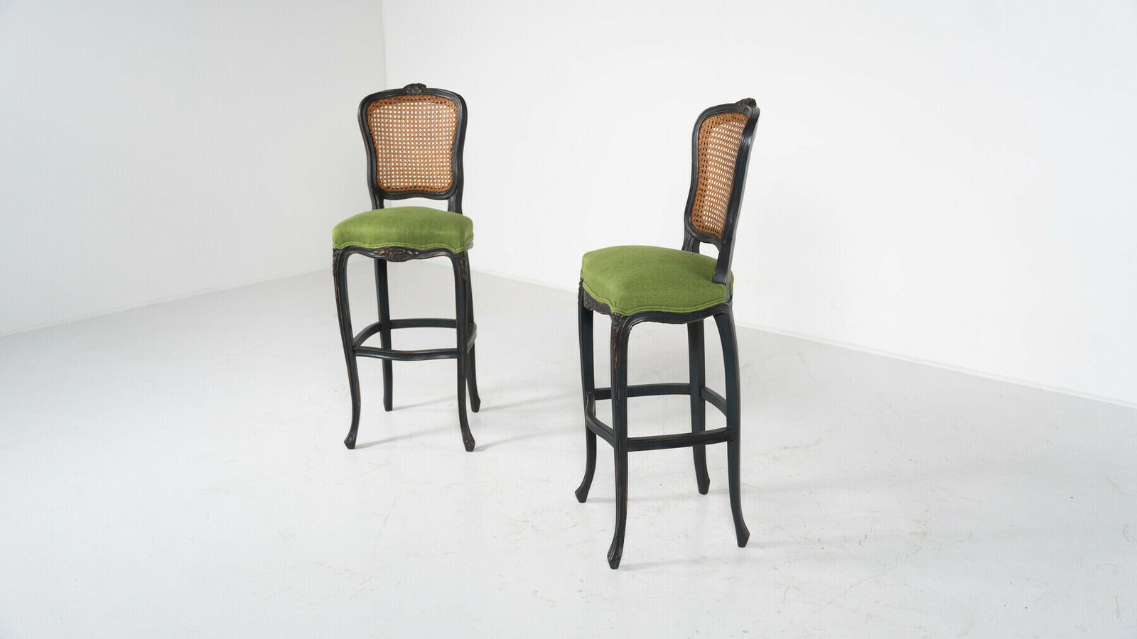 Pair Of Louis XV Style High Chairs, 20th photo furniture