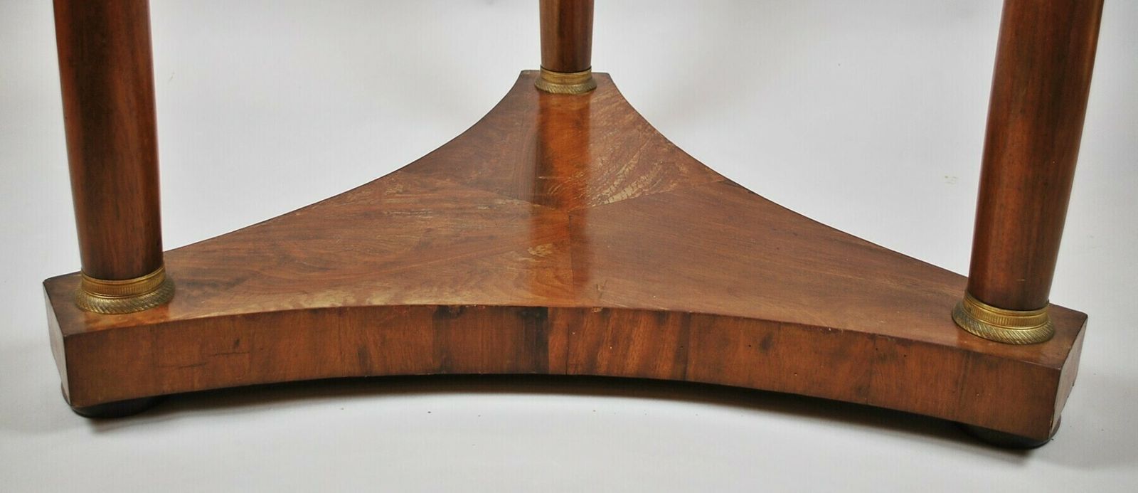 Empire Mahogany Pedestal Table With Marble Shelf 19th photo 3500.0