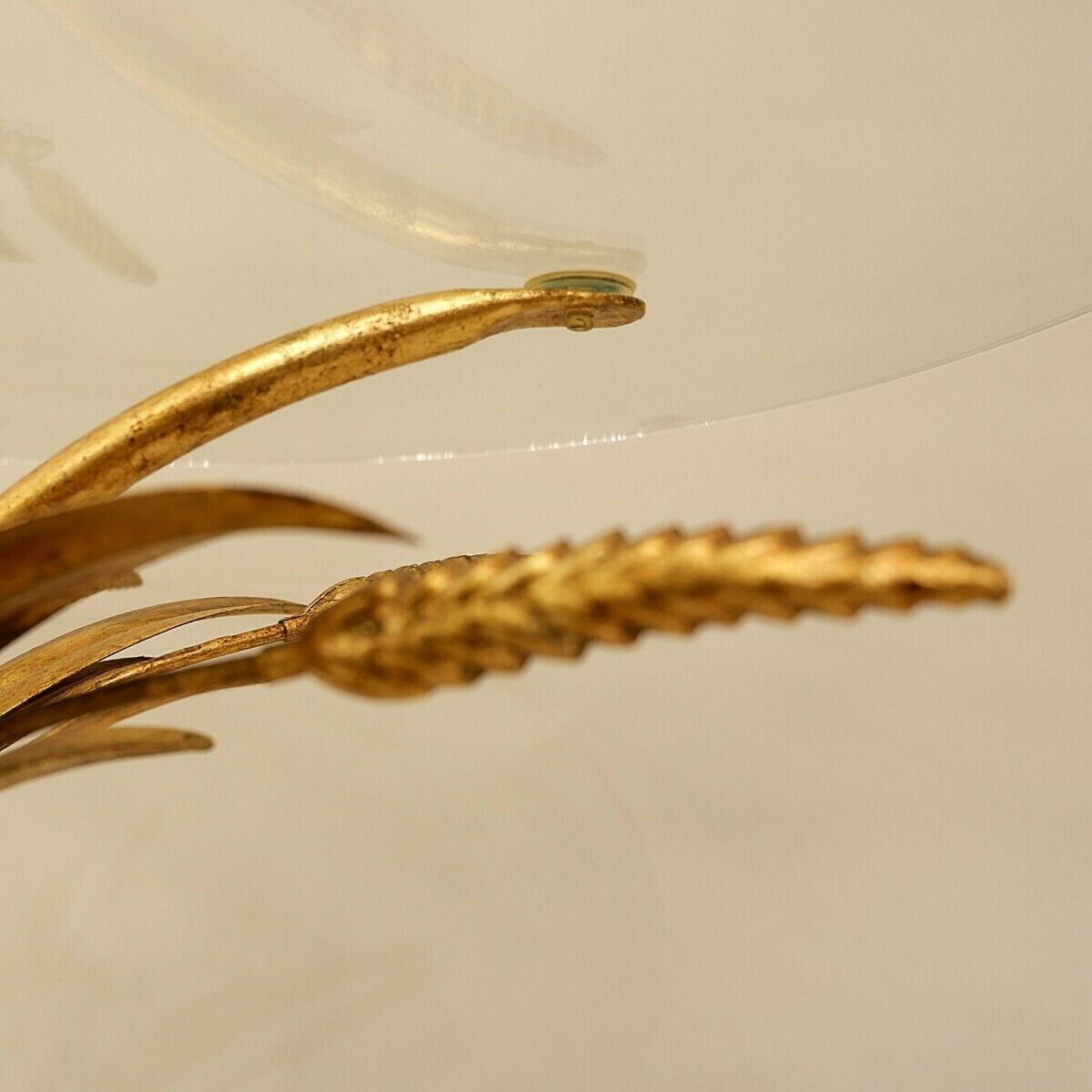 2000.0 Vintage Gilt Metal Sheaf Of Wheat Coffee Table In The Style Of Coco Chanel, 1960 photo