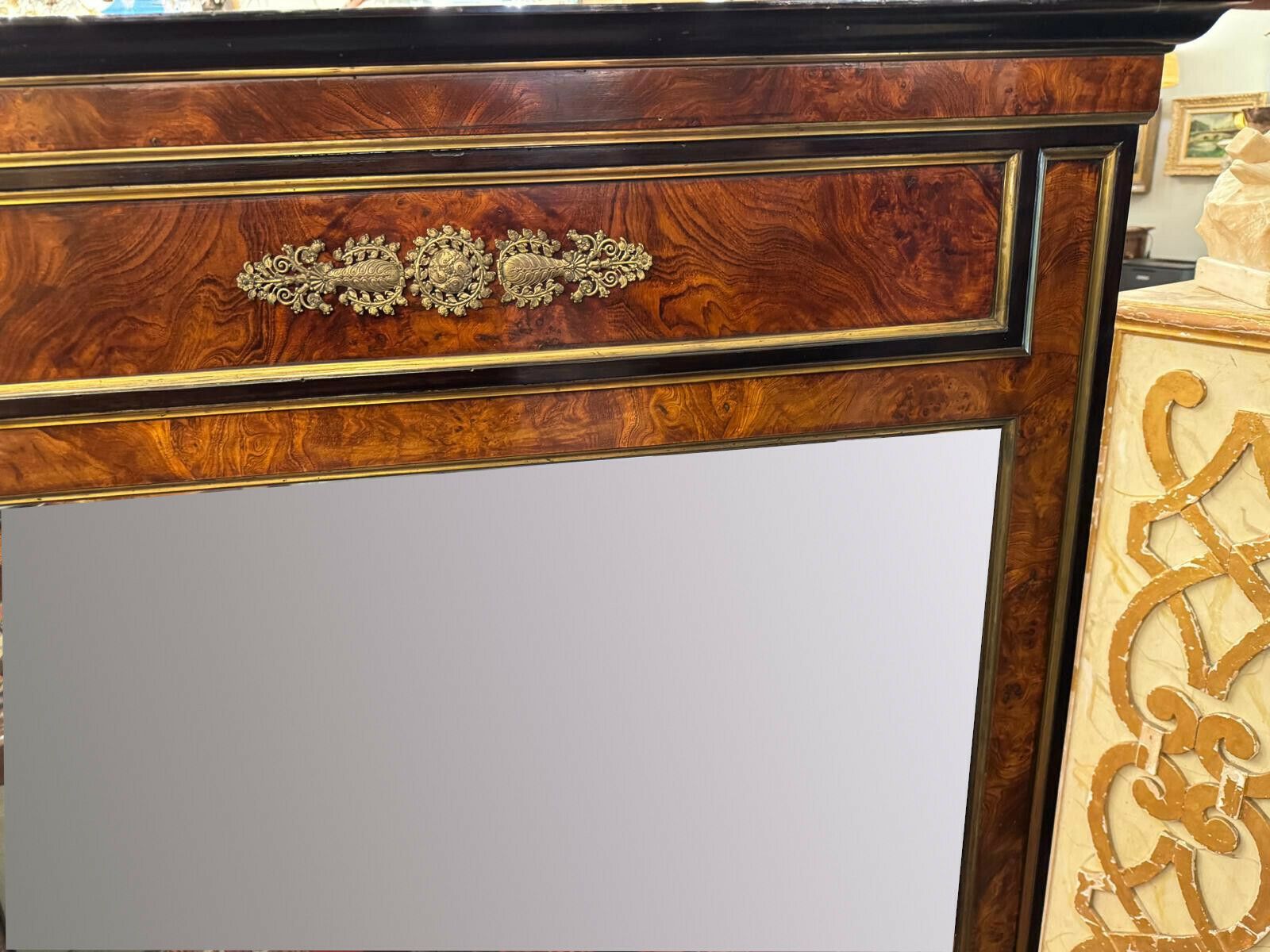 Pair Of Flamed Mahogany And Gilded Bronze Mirrors photo furniture
