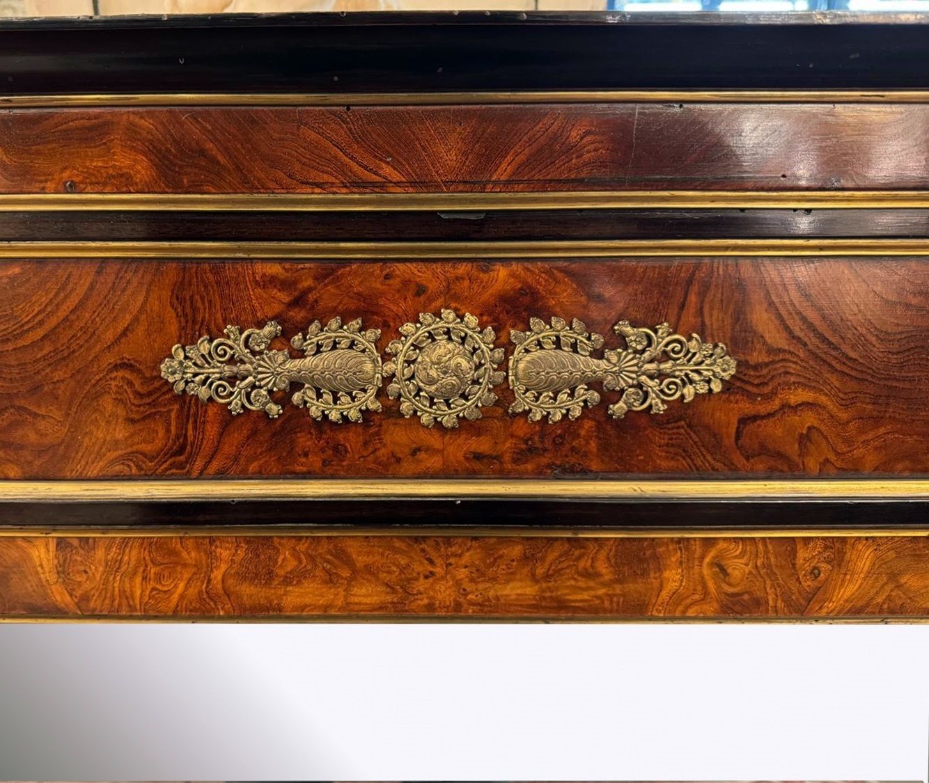 Pair Of Flamed Mahogany And Gilded Bronze Mirrors photo 5550.0