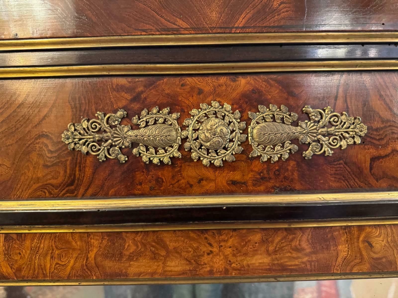 Home Decor Pair Of Flamed Mahogany And Gilded Bronze Mirrors photo