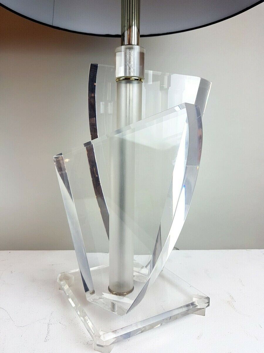 Pair Of Plexiglass Lamps   Lucide   USA 1970   80s photo furniture