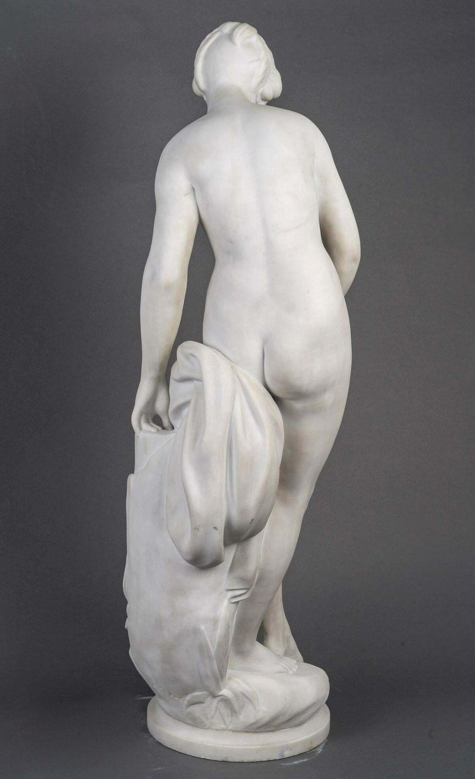 photo for sale A Big Sculpture In White Carrara Marble, Napoleon III Period.
