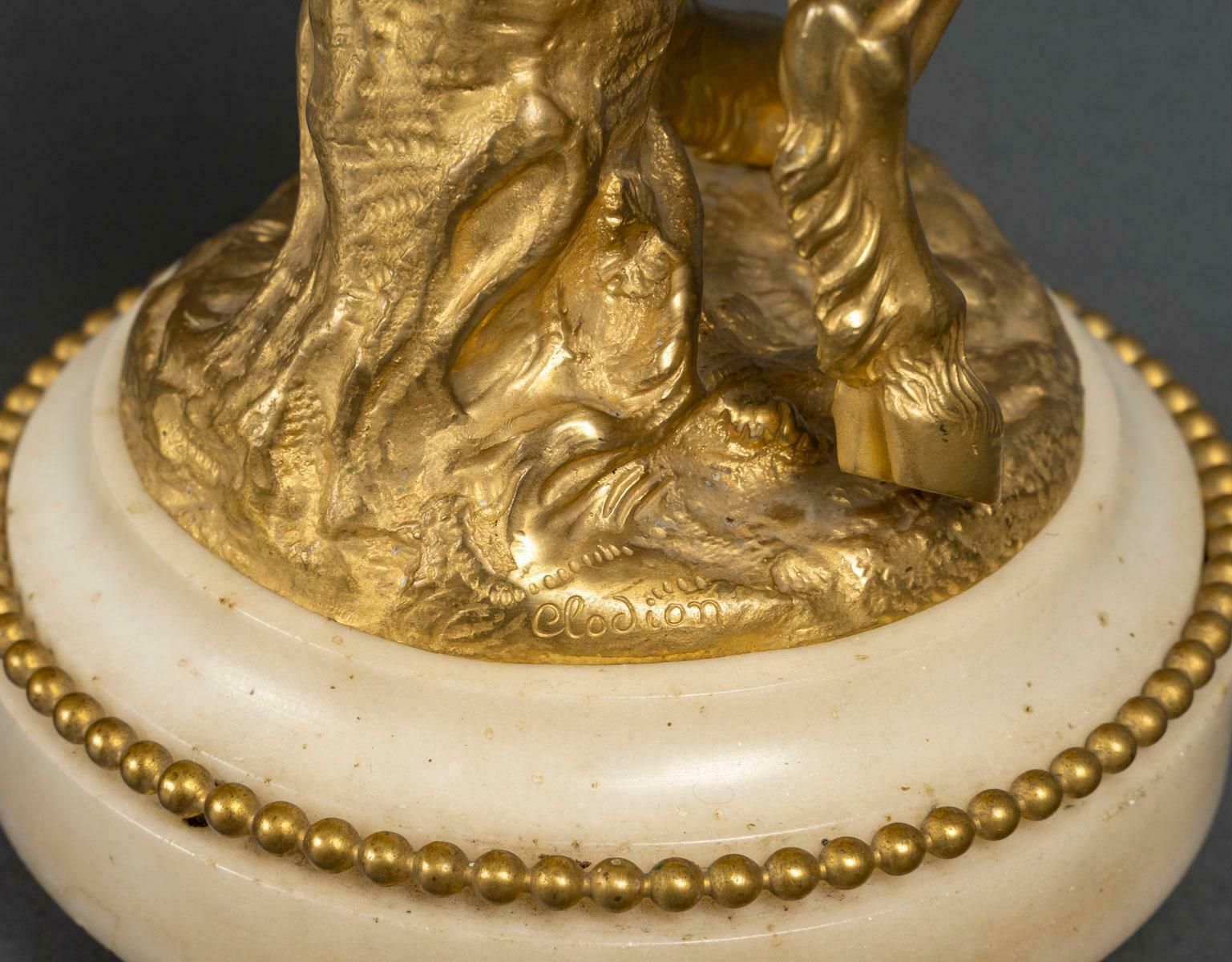 An Important Pair Of 19th Century Candelabra With Babies, Napoleon III Period photo vintage