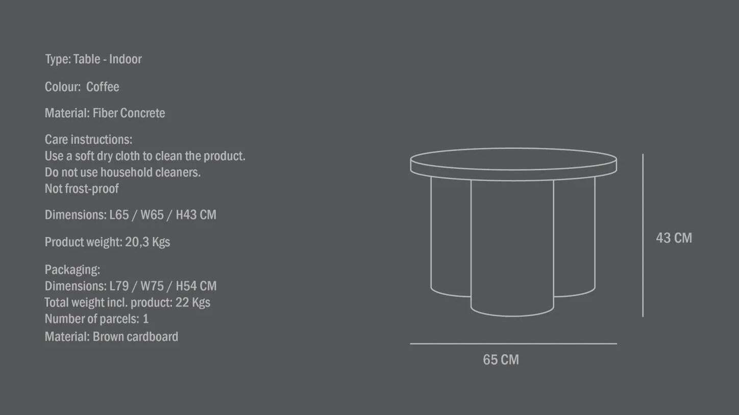 Big Foot Table, Coffee Table Or Side Table, Fibre Concrete, Contemporary Work. photo buy