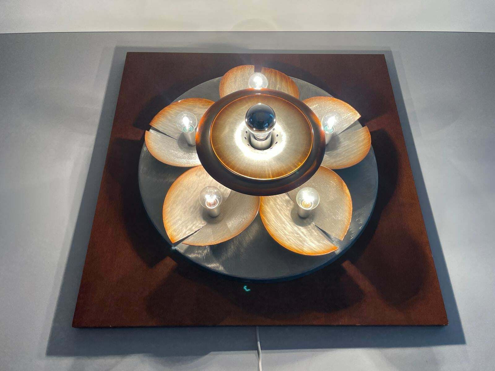 Orange Model Xl Wall Sculpture Lamp By Otello Ciullini For Studio Ef Viareggio, 1970s, Italy photo for sale