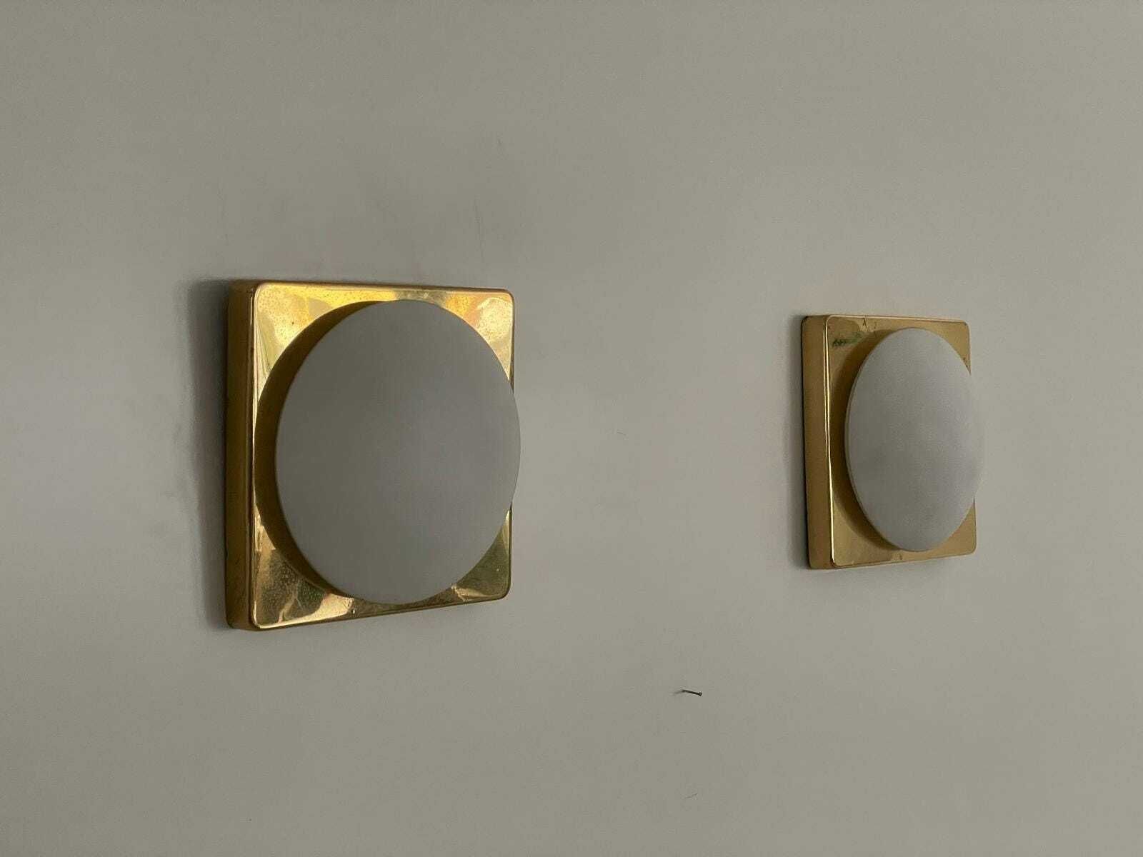 Mid Century Modern Square Design Pair Of Sconces By Rolf Krüger For Heinz Neuhaus Leuchten, 1970s, Germany photo furniture