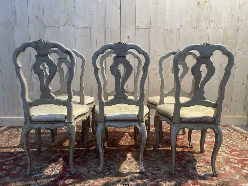 Suite De 6 Chaises Vénitiennes Louis XV photo Furniture