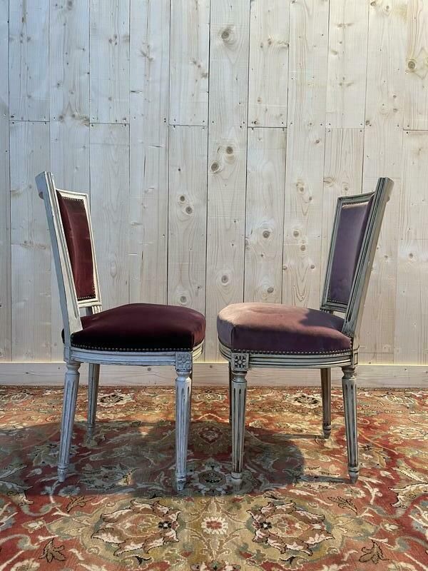 Suite De 8 Chaises Style Louis XVI Modèle Trapèze photo vinterior
