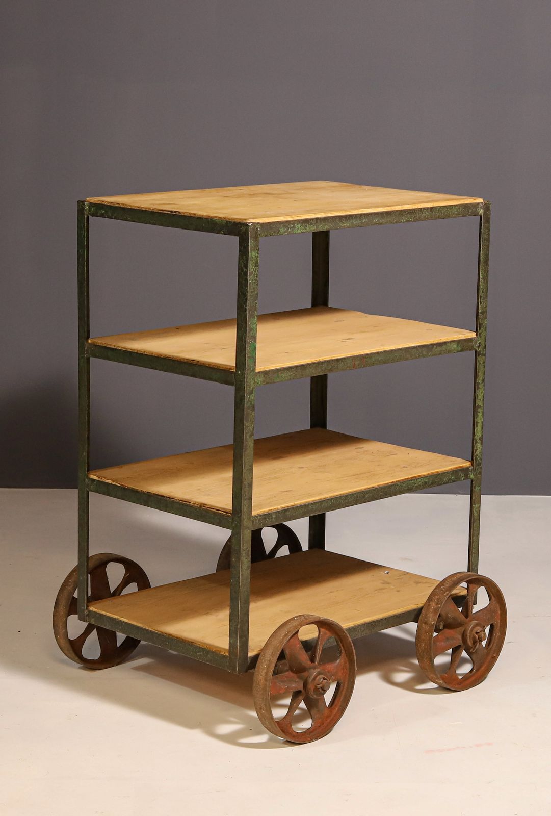 Vintage Industrial Shelf On Wheels From The 1960s, Czechoslovakia photo Furniture
