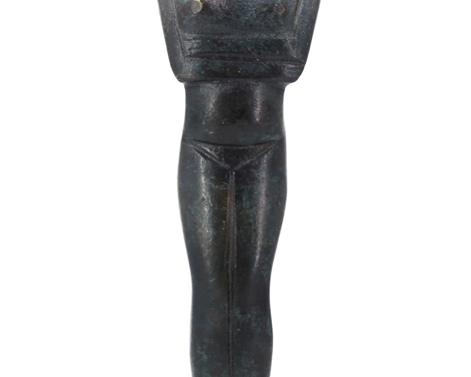 Cycladic Idol Sculpture, Bronze And Grey Marble, 1970s / Statue, Figurine, Greece Greek, Paperweight, The Cyclades photo 177.0