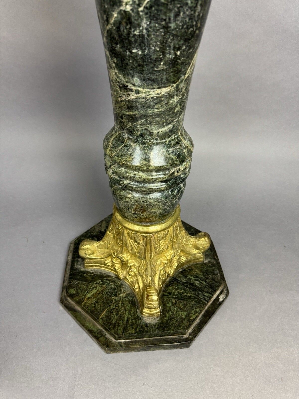 Green Marble And Gilt Italian Column Plinth Pedestal Large Jardinière Louis XVI photo 1995.0