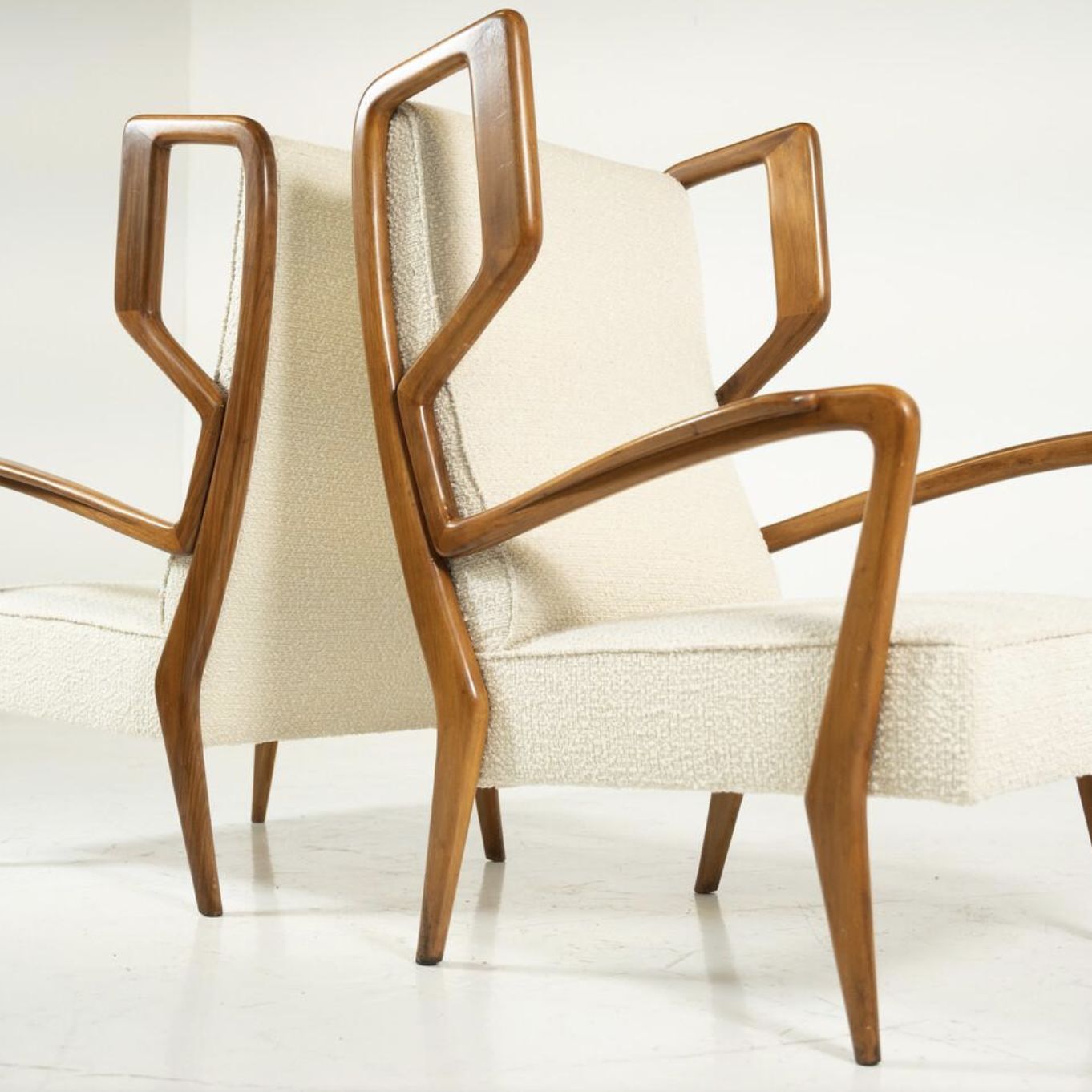 Mid Century Modern Highback Armchairs By Orlando Orlandi, Italy, 1950s photo Furniture