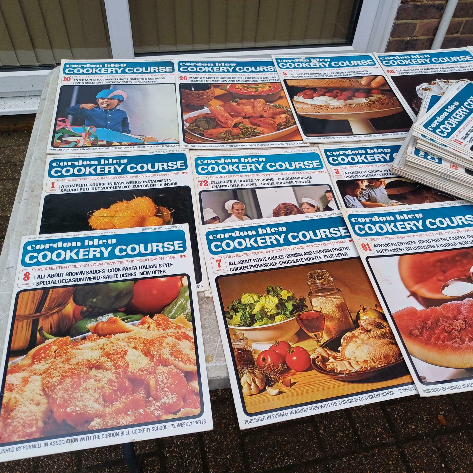 Fantastic Set Of 61 1970s Iconic Corden Bleu Cookery Course Magazines Cooking Nostalgia Cook Book photo furniture