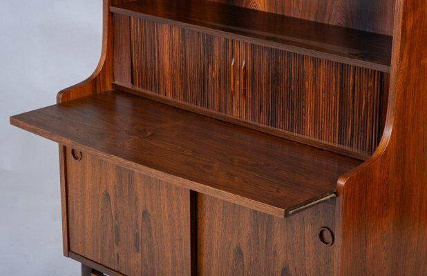 Midcentury Danish Secretaire With Book Shelf In Rosewood By Nexø, 1964 photo 1646.0
