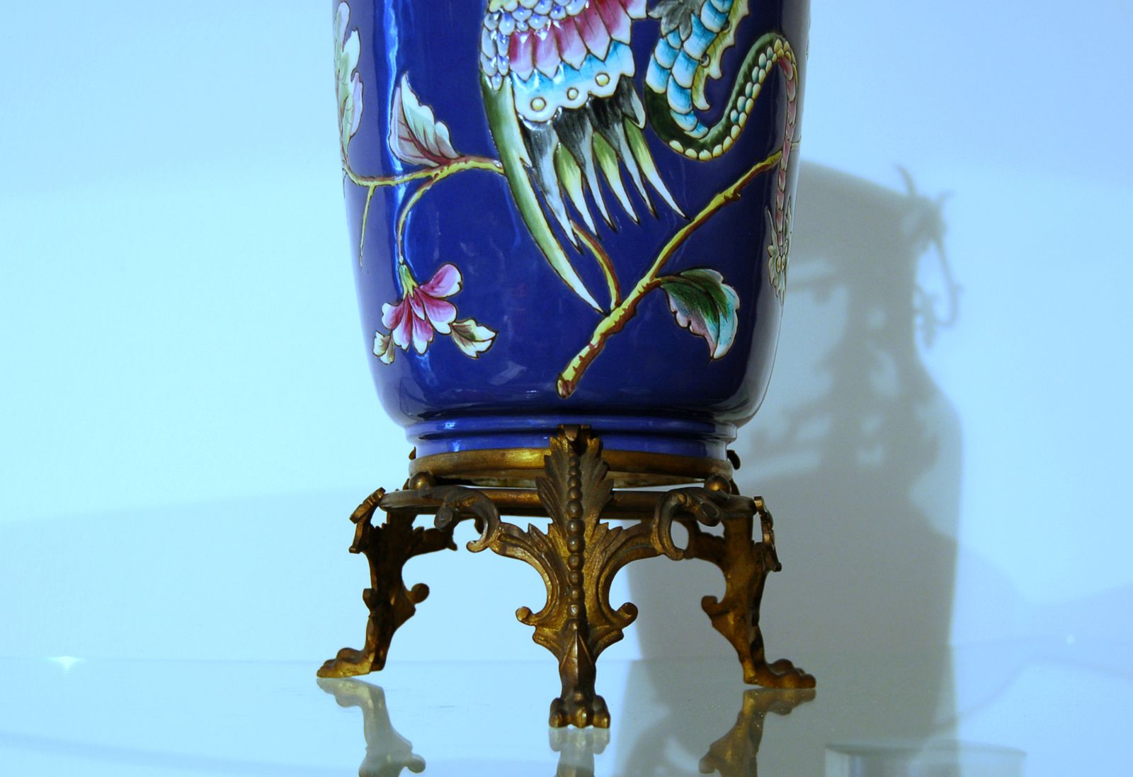 Satsuma Taizan Vase / Meiji Period Japan 19th Century / Bronze Inserts photo for sale