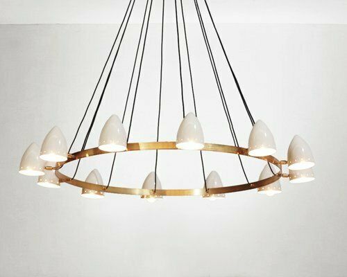 Mid Century Italian Brass Chandelier, 1960s photo 2793.0