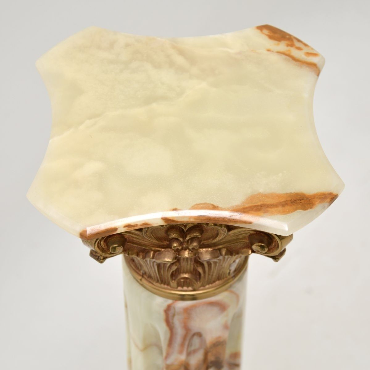 Antique Onyx And Gilt Metal Corinthian Column photo 683.28
