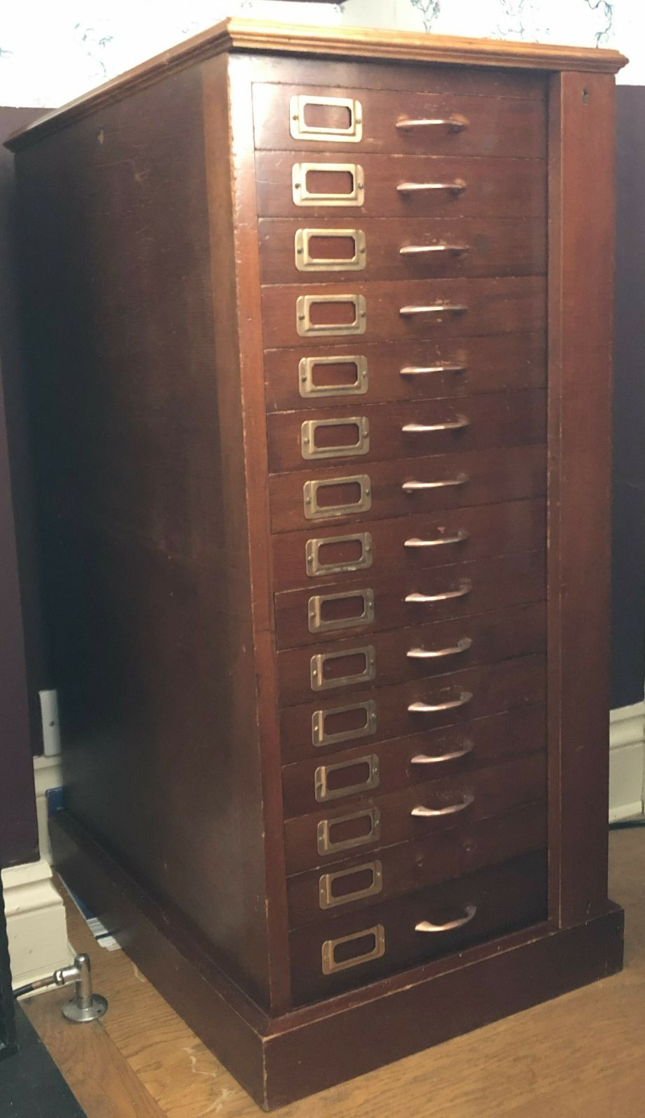 Mid 20th Century Wooden Set Of Bank Drawers