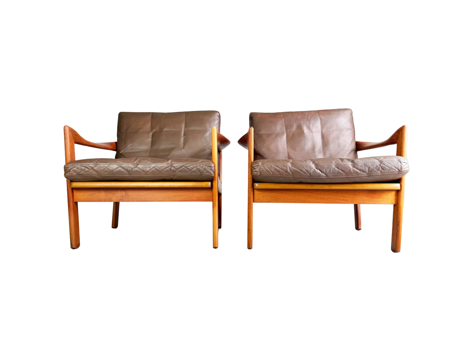 2 Mid Century Armchairs Niels Eilersen Illum Wikkelsø Easy Chair Teak