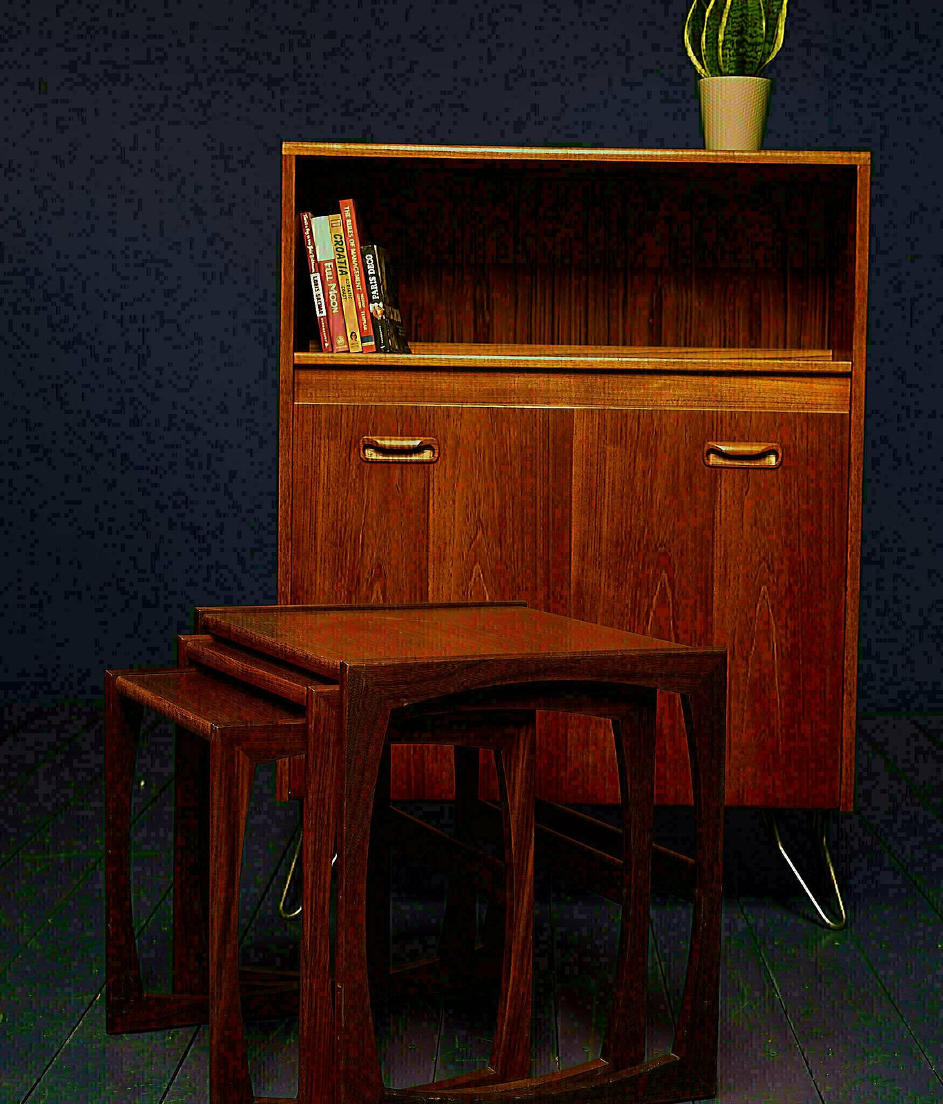G Plan Drinks Cabinet Mid Century Teak 1970s On Hair Pin Legs photo 275.0