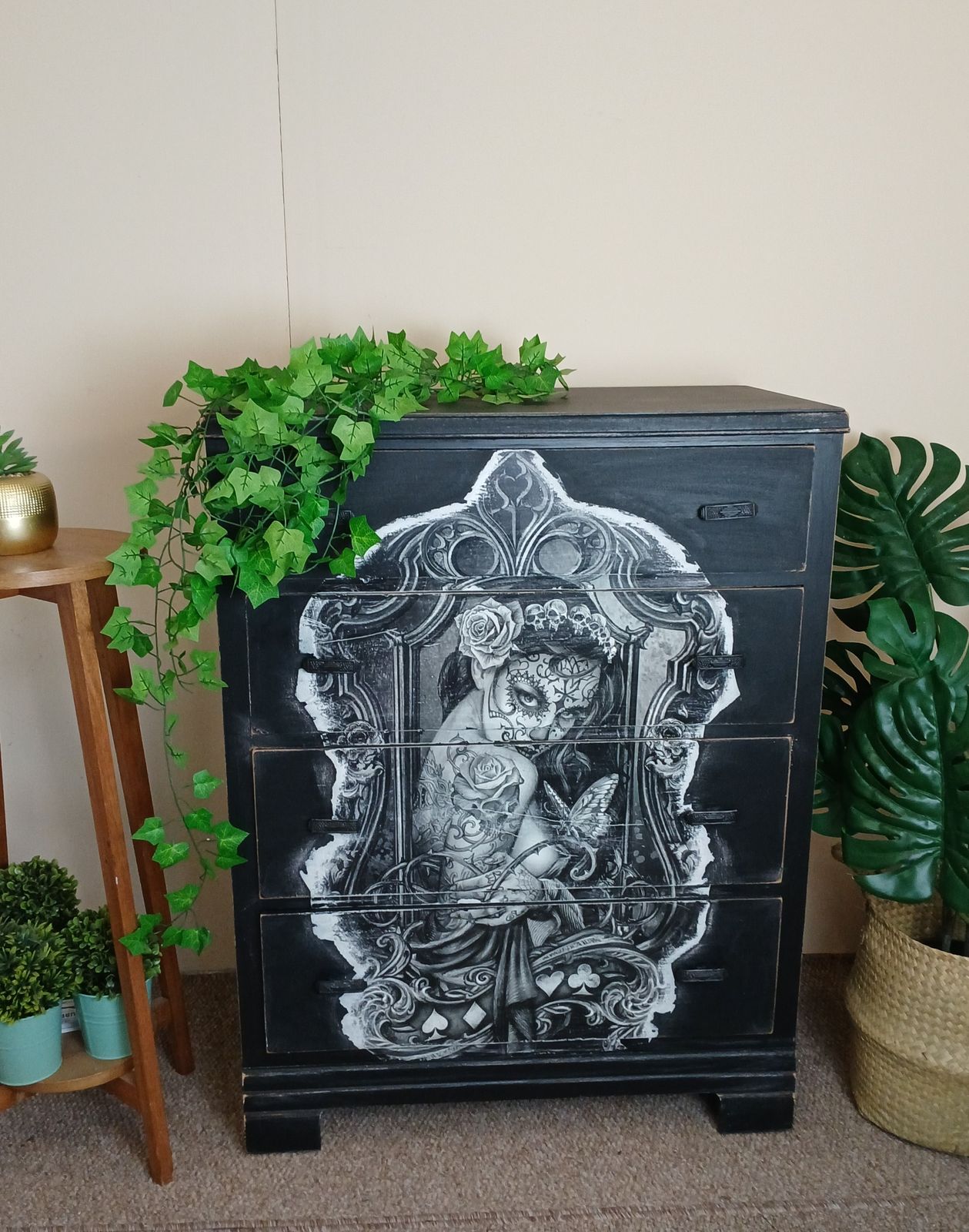 photo furniture Day Of The Dead Chest Of Drawers Bedroom Furniture Black Chest Of Drawers