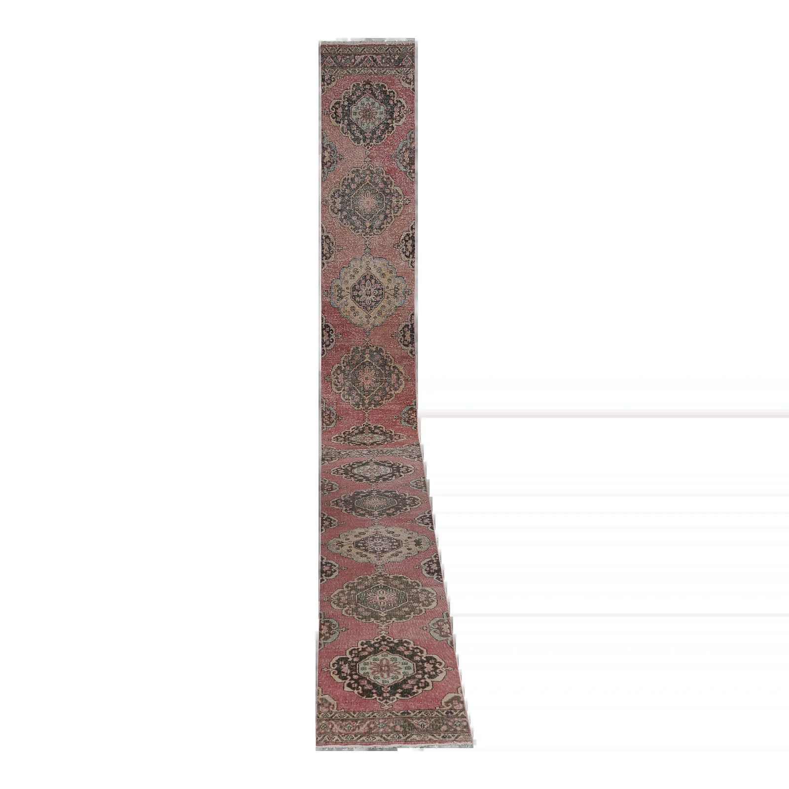 1960s Extra Long Turkish Runner Rug   Stair Rug 2'3'' X 24'8''