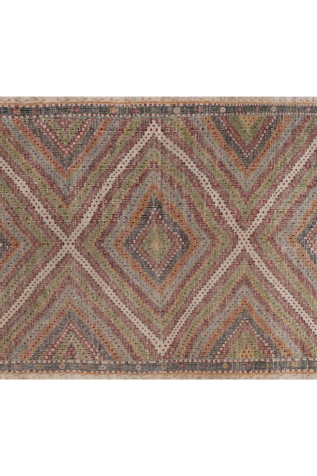 Vintage Turkish Flat Weave Jajim Kilim Rug 6'8'' X 10'4'' photo Textiles