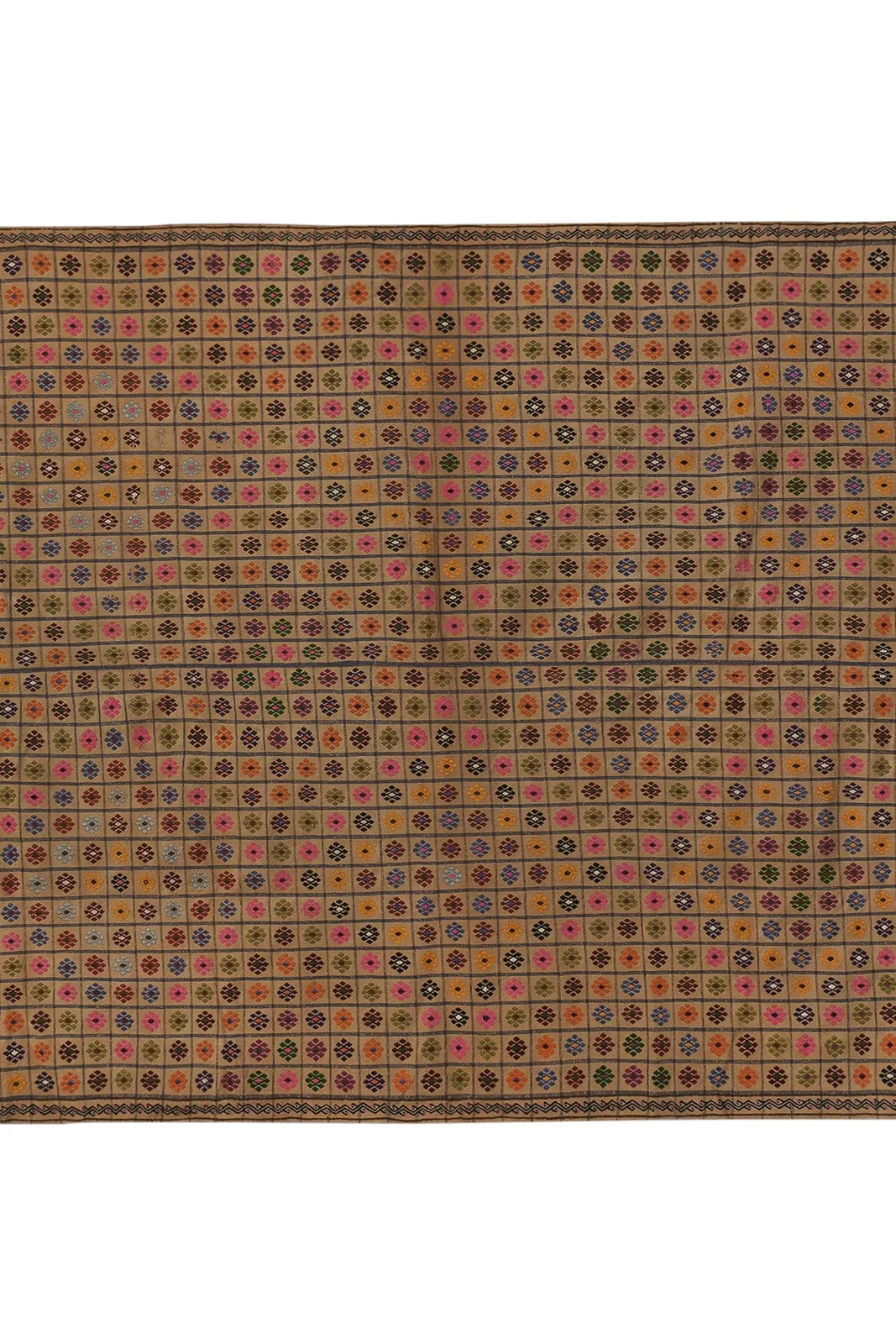 Hand Woven Geometric Turkish Oushak Kilim Wool Rug 7'5'' X 10'8'' photo 786.0