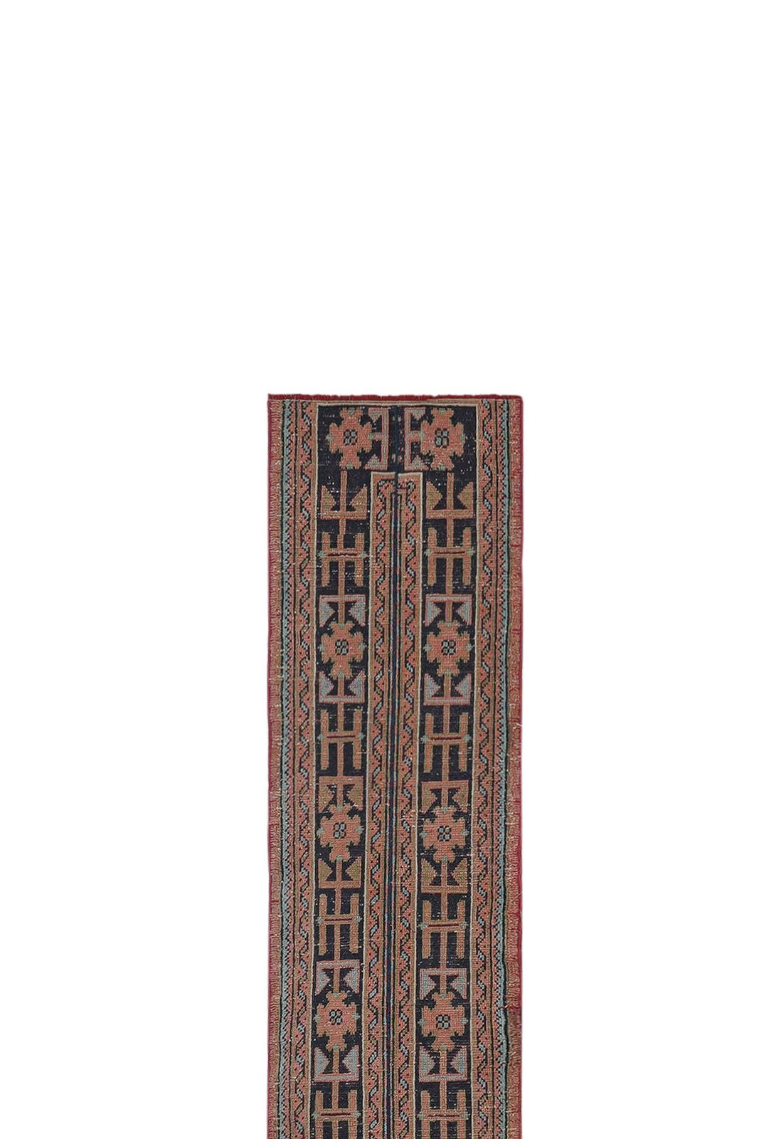 1960s Hand Knotted Anatolian Runner   Stair Carpet 2'1'' X 20'8'' photo for sale