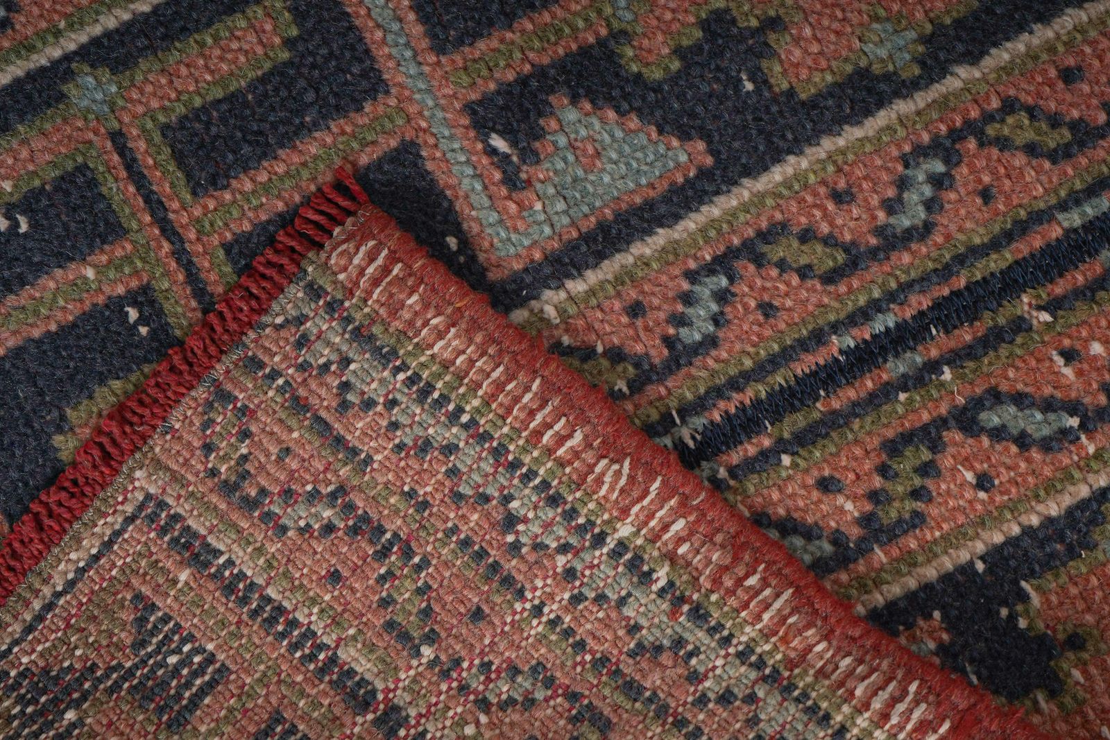 786.0 1960s Hand Knotted Anatolian Runner   Stair Carpet 2'1'' X 20'8'' photo