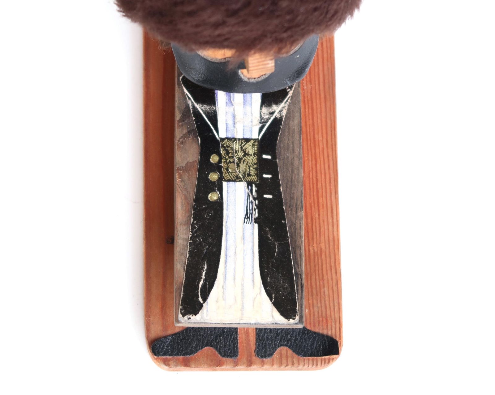 Frank Meisler Wooden Bobblehead Figurine : Israeli Man, Memo Clamp, 1960s / Sculpture, Israel, Bobble Head, Jewish Art photo furniture