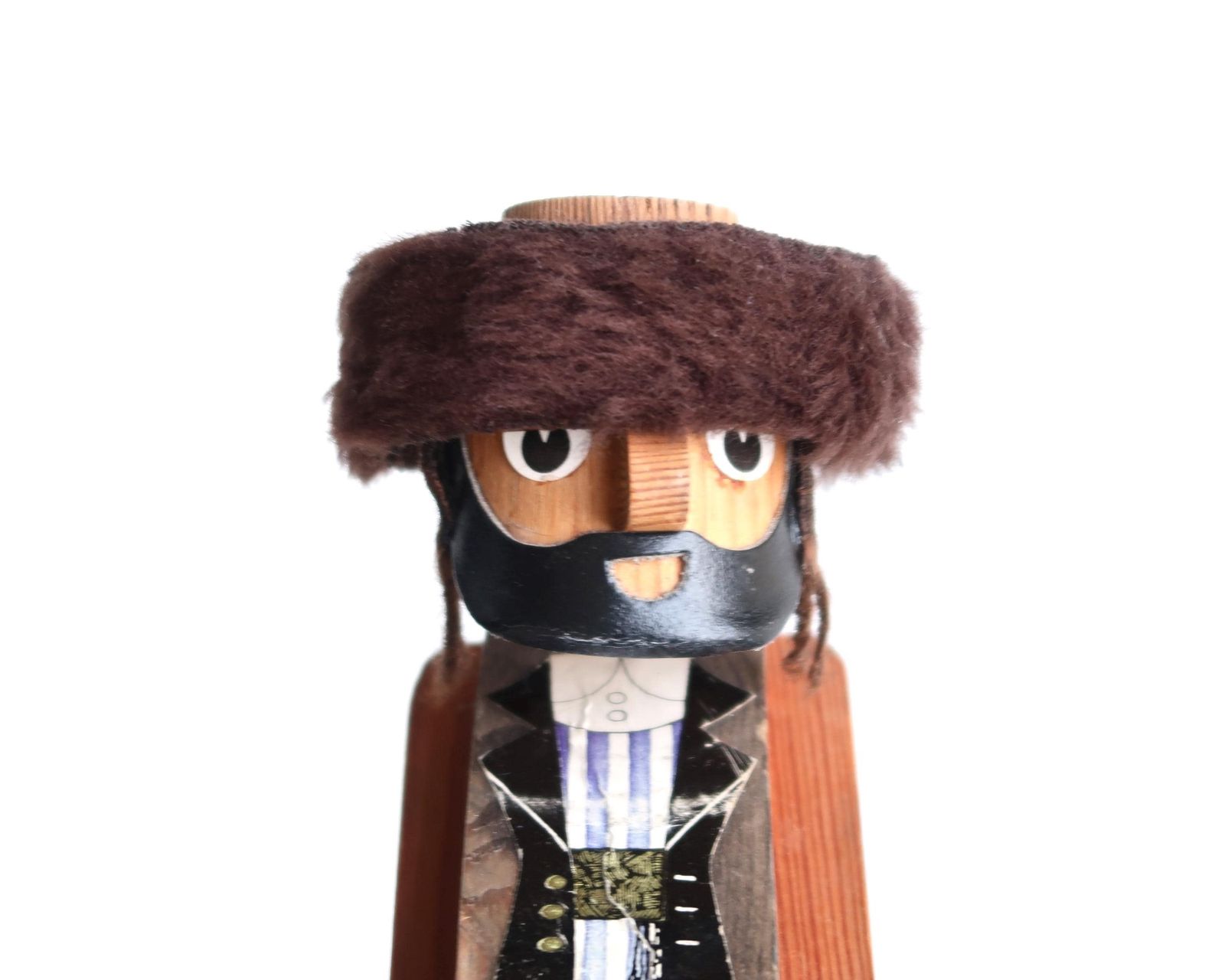 Frank Meisler Houten Bobblehead Figuur: Israëlische Man, Memoklem, Ca. Jaren 1960 / Sculptuur, Israël, Bobble Head, Joods Kunst photo for sale