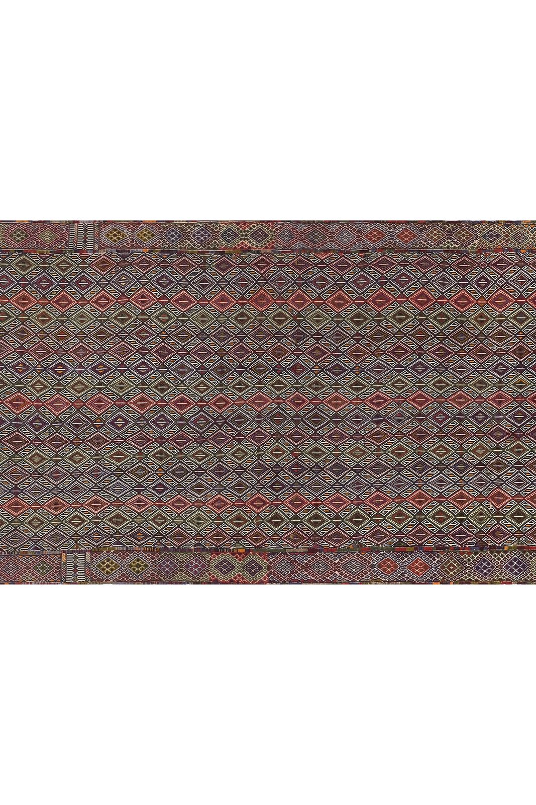 Mid Century Modern Central Anatolian Kilim Rug With Stripes 4'6'' X 11'7'' photo buy