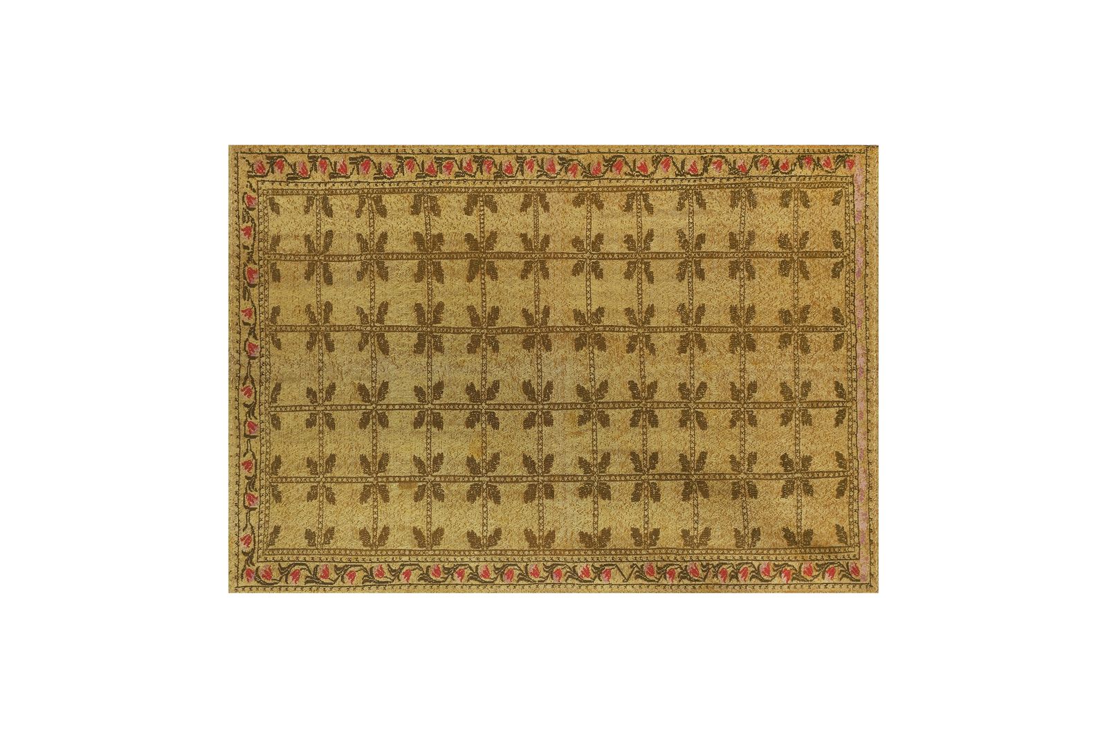 Turkish Gold Cicim Flat Weave Rug 4'10'' X 6'9'' photo Textiles