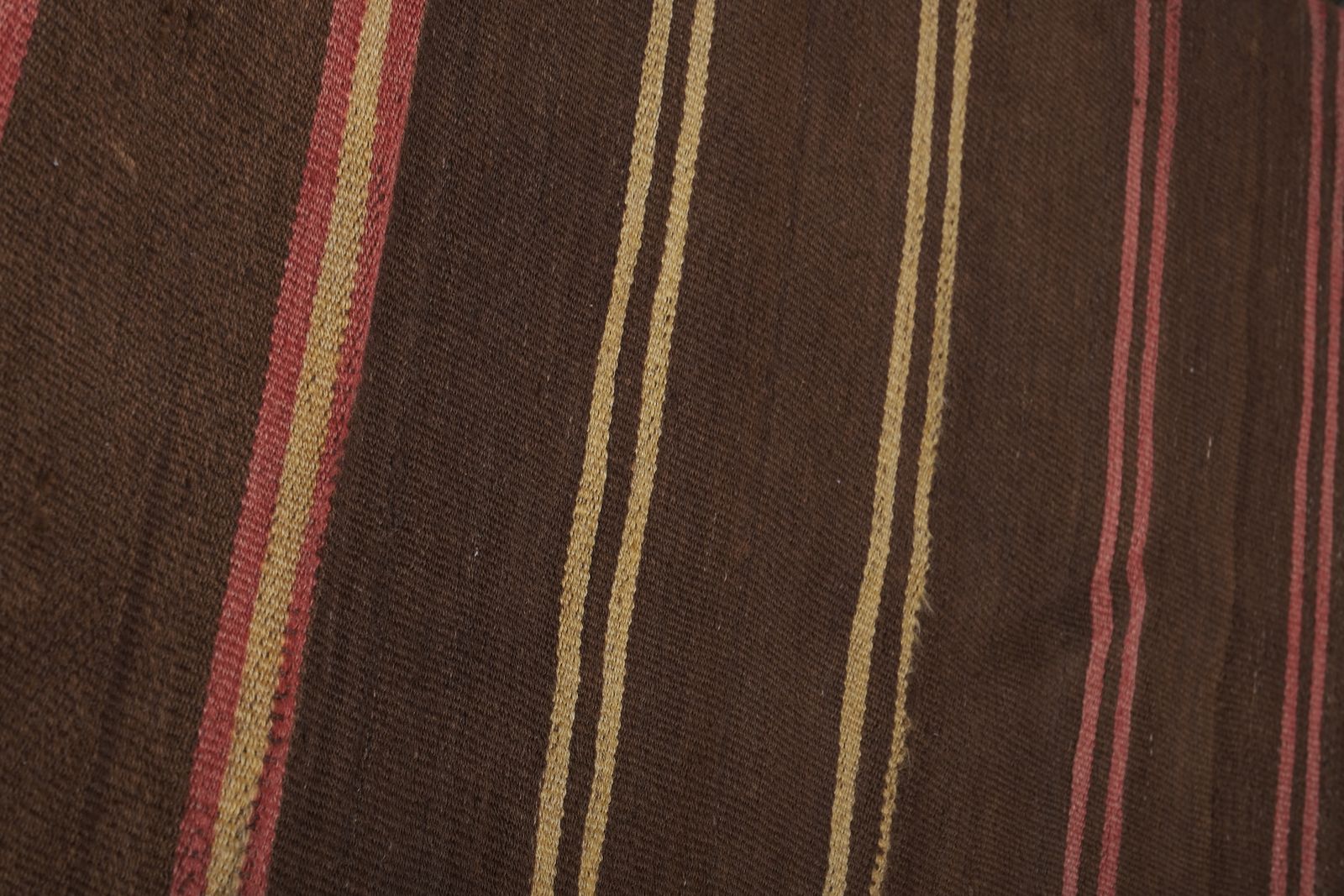 Textiles Turkish Stripe Goat Hair Kilim Rug 5'3" X 12'5" photo
