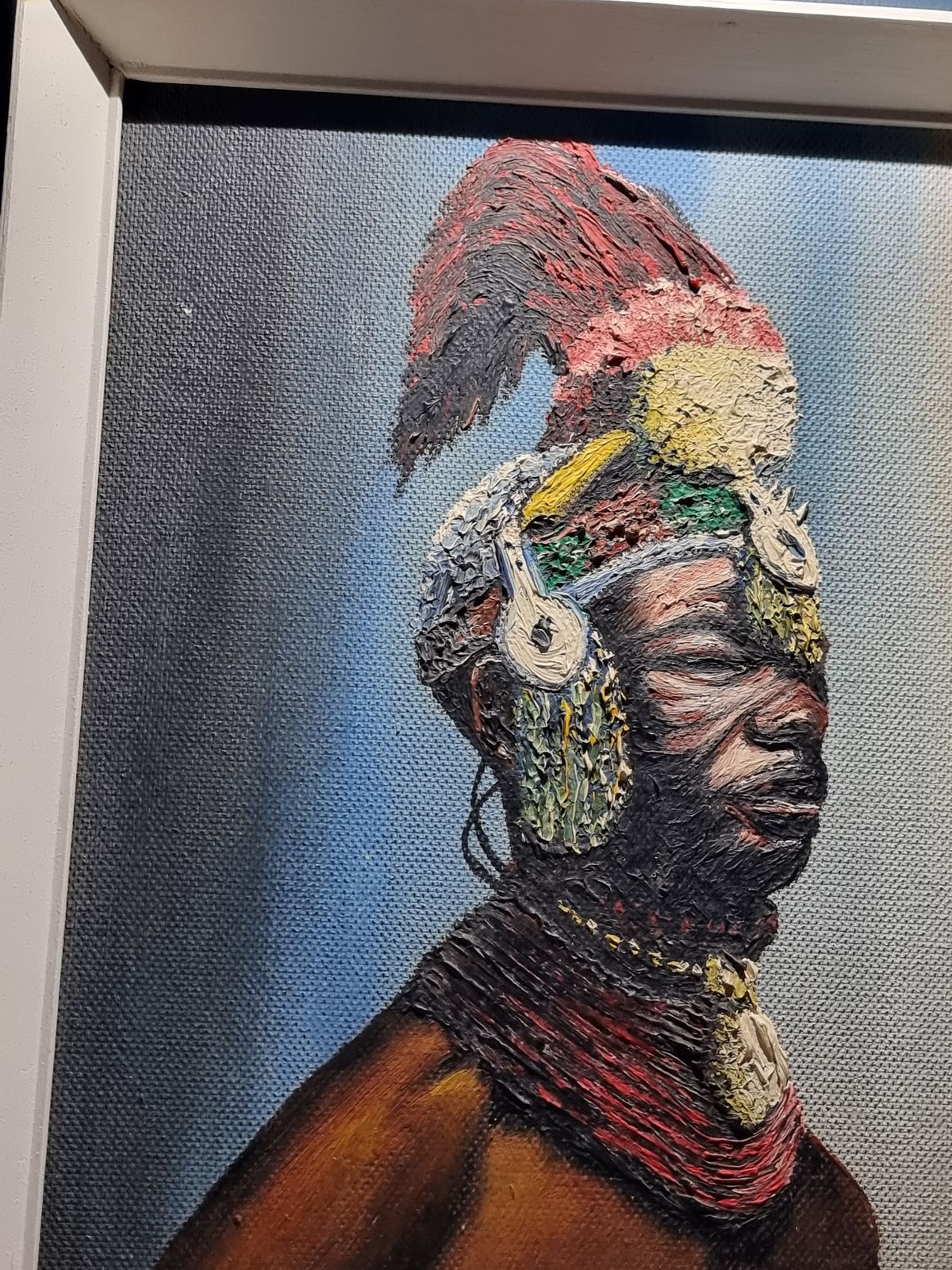 African Oil Tribal Art Masai photo vinterior