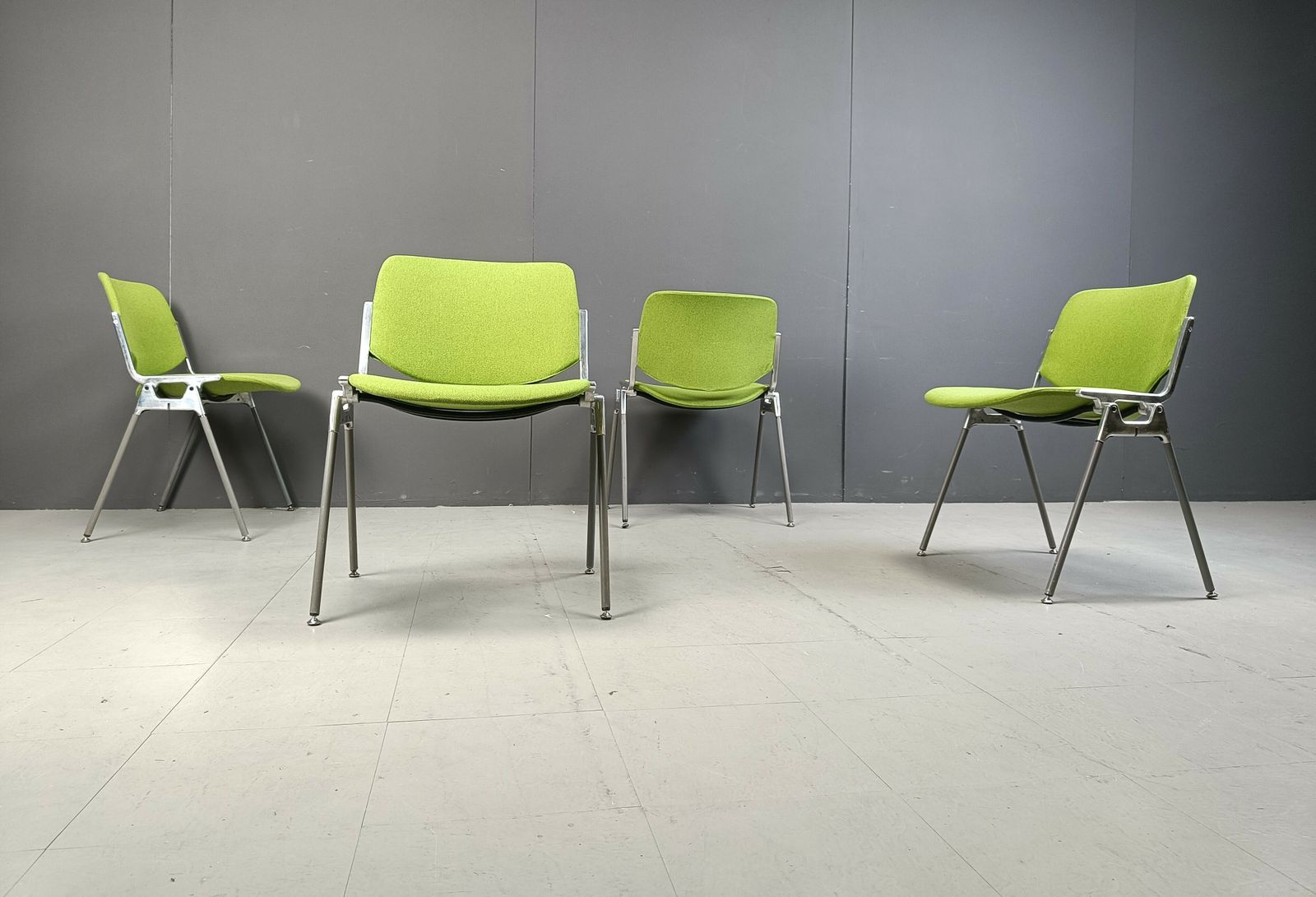 photo for sale Vintage Dsc 106 Side Chairs By Giancarlo Piretti For Castelli, Set Of 4