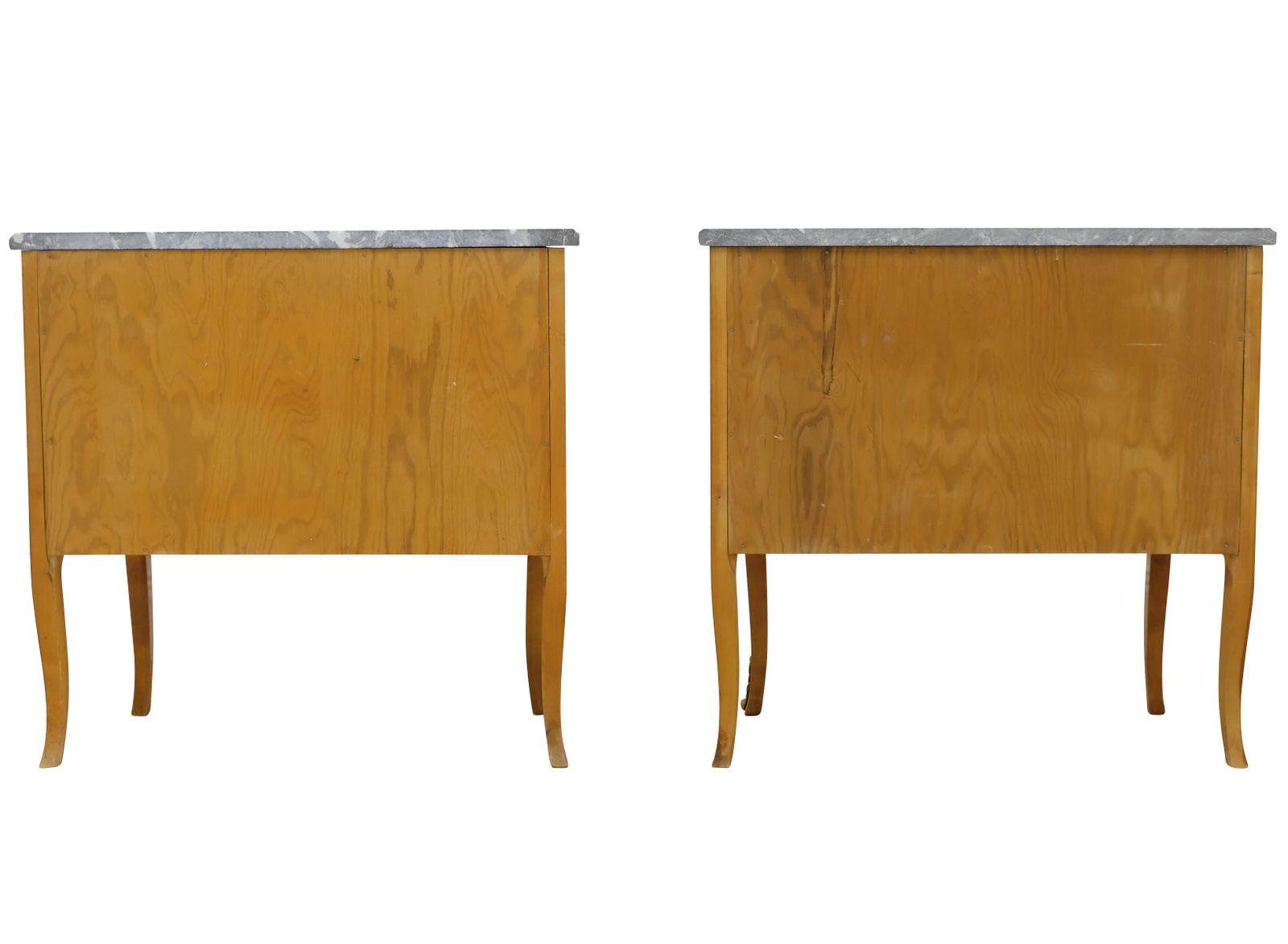 Pair Of Louis XV Style Chest With Fornasetti Pattern Of Ancient Rome And Grey Marble Top photo 3200.0