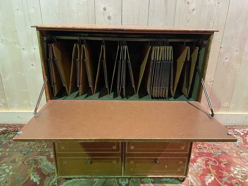 Meuble Cartonnier De Notaire En Cuir photo Furniture