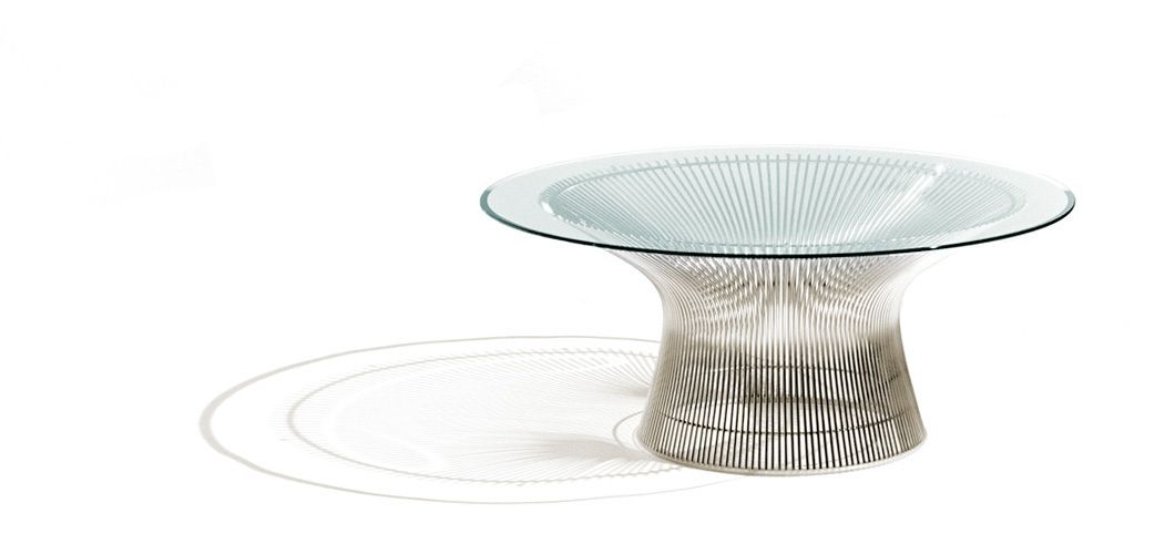 Warren Platner Designed Knoll Glass Coffee Table photo Furniture