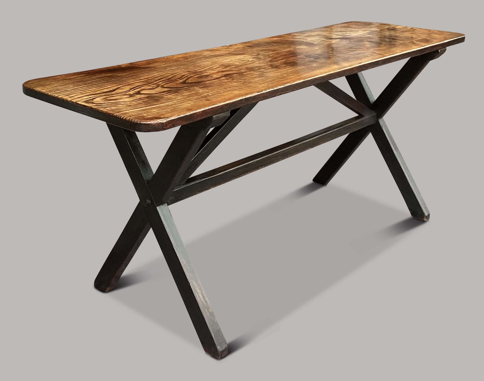 Outstanding Georgian Large Elm Tavern Table; Superb Colour And Patina