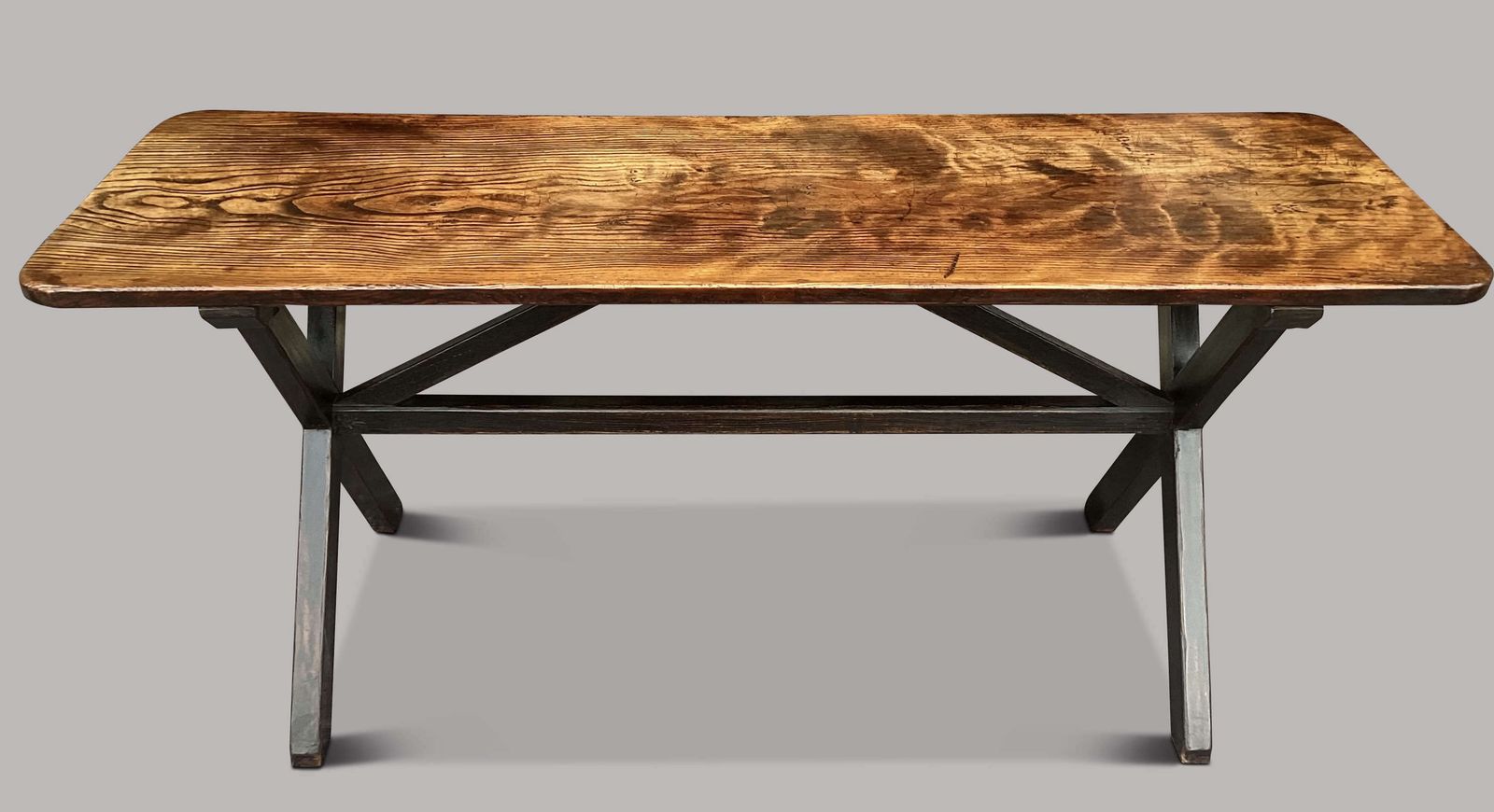 Outstanding Georgian Large Elm Tavern Table; Superb Colour And Patina photo for sale