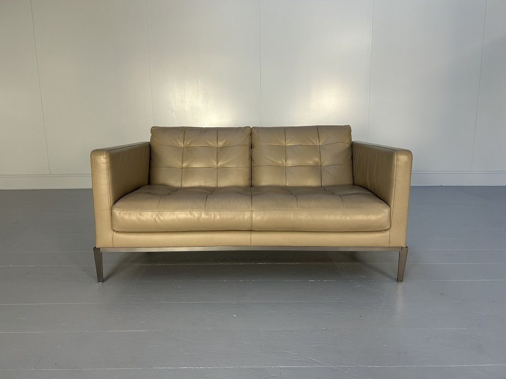 B&B Italia “Ac Lounge Alg152” Compact Sofa – In Taupe “Gamma” Leather photo furniture